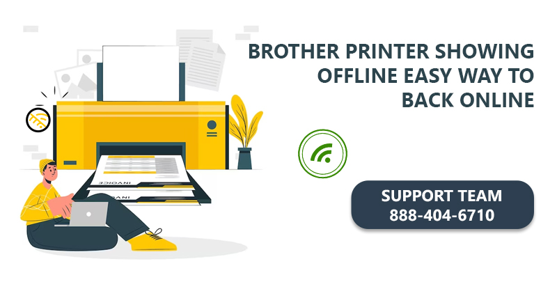 brother printer showing offline