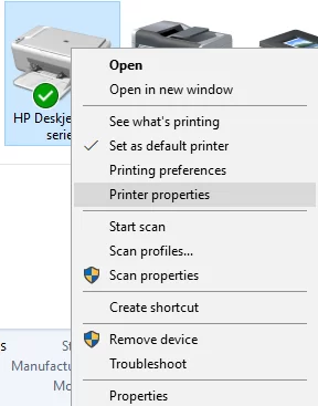 Reset hp printer to factory settings