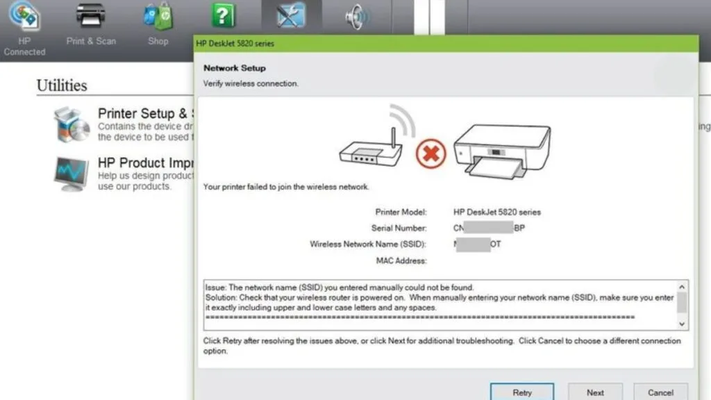 default password for hp printer