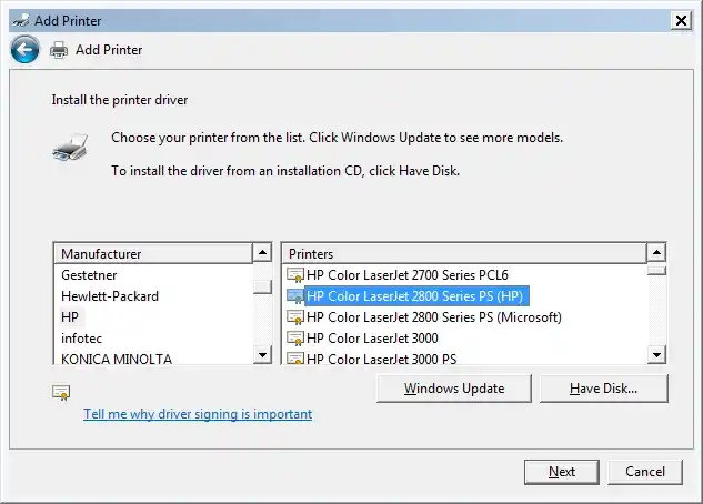 hp printer in error state windows 11