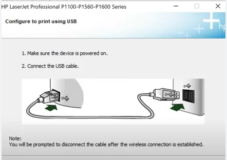 hp p1102w wireless setup