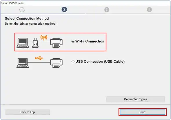 connect canon ts3500 printer to wifi